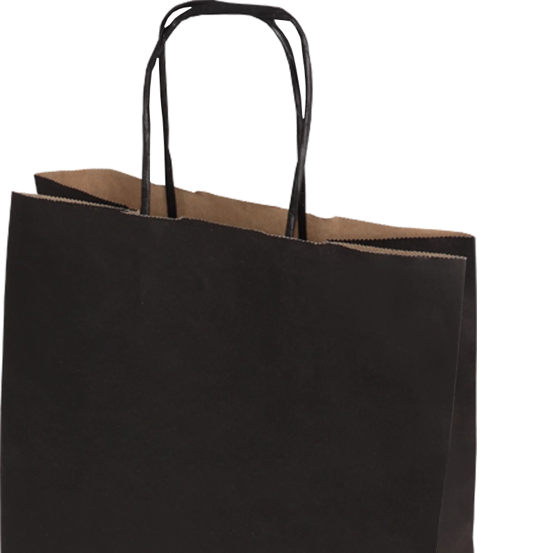 товар Черный пакет с кручеными ручками, внутри крафтовый, 240*135*280 мм CKPK024